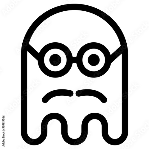 Ghost emoji icon. Simple emoticon vector illustration sign symbol Halloween.