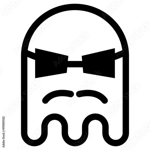 Ghost emoji icon. Simple emoticon vector illustration sign symbol Halloween.