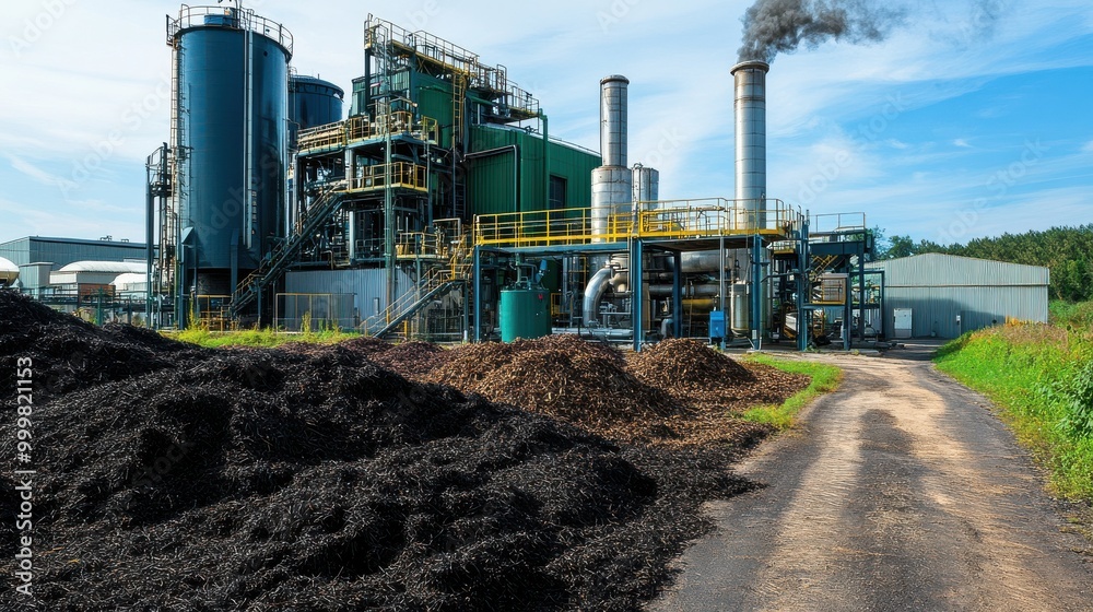 Production of biochar, syngas, and oils via pyrolysis of organic biomass in specialized facilities with a clean aesthetic. Elevated thermal decomposition method Production of biochar, syngas, and oils via pyrolysis of organic biomass in specialized facilities with a clean aesthetic. Elevated thermal decomposition method