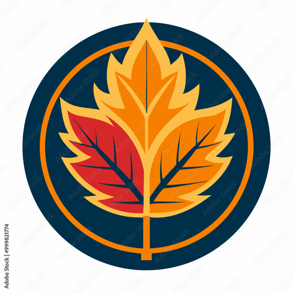 Fall leaf logo Vector Art Fall leaf logo Vector Art