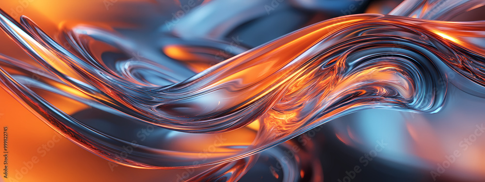 Fluid Glass-Like Abstract with Dynamic Colors Fluid Glass-Like Abstract with Dynamic Colors