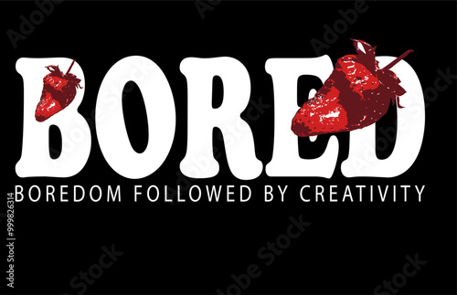 BORED TEXT DESIGN ILLUSTRATIONS