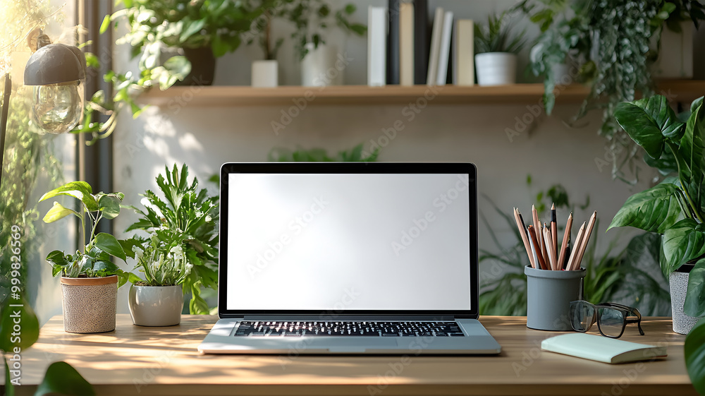 Fototapeta premium laptop on the table