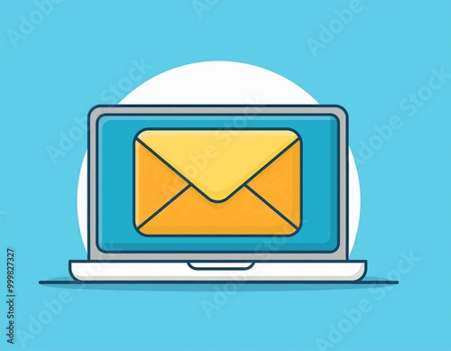 email flat design icon logo