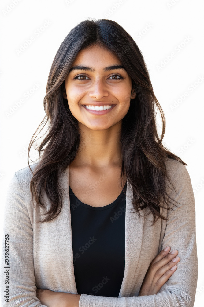 young indian business woman standing confidently young indian business woman standing confidently