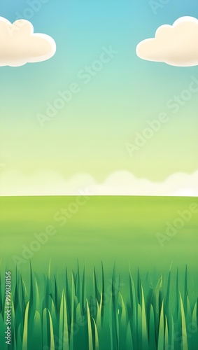 green field and sky