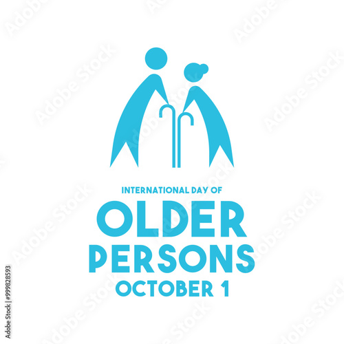 International Day of Older Persons design vector. October 1. White background.