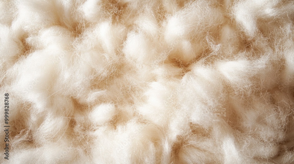Cotton plant close-up with fluffy, soft fibers, providing a soothing and natural texture for a background with copy space Cotton plant close-up with fluffy, soft fibers, providing a soothing and natural texture for a background with copy space