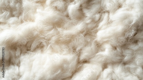 Cotton plant fibers in a high-resolution image, showcasing a natural soft texture ideal for soothing wallpaper with copy space