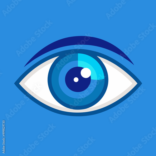blue eye icon vector illustration