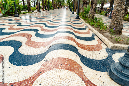La Explanada, esplanade walk, Alicante, Spain