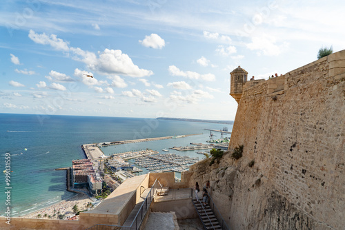 Castle fortifications castle Santa Barbara, Alicante, Spain