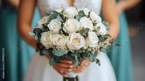Wedding Bouquet with White ...