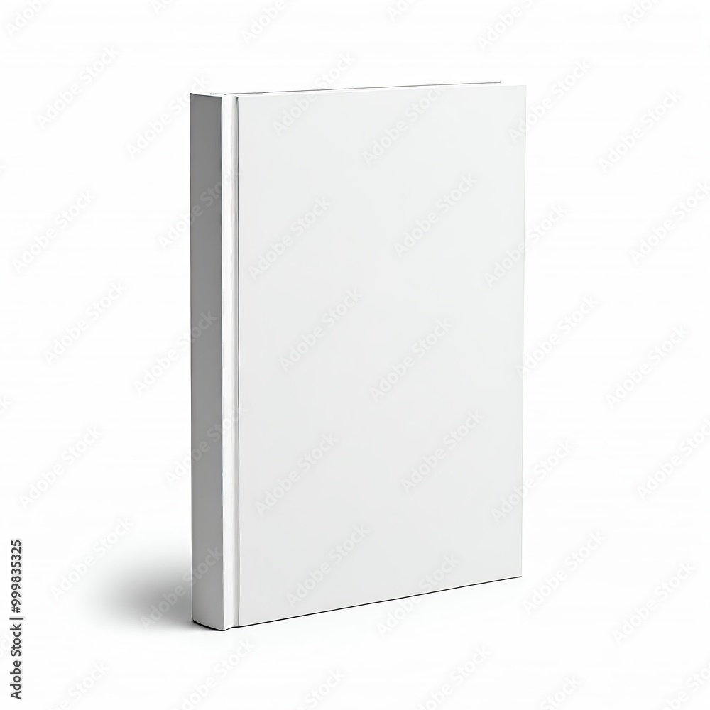 Clean and minimalist white book cover mockup with white gray background Clean and minimalist white book cover mockup with white gray background