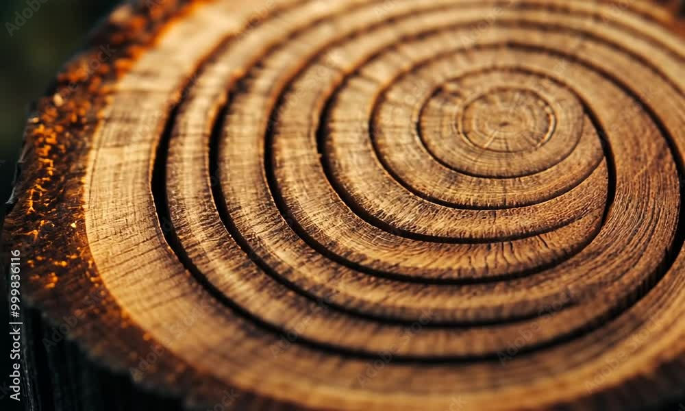 Close-up of tree rings on a cut log. Close-up of tree rings on a cut log.