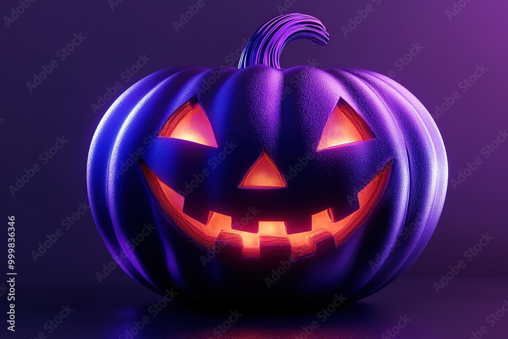 Halloween Pumpkin in the dark 3D render
Halloween Pumpkin in the dark 3D render