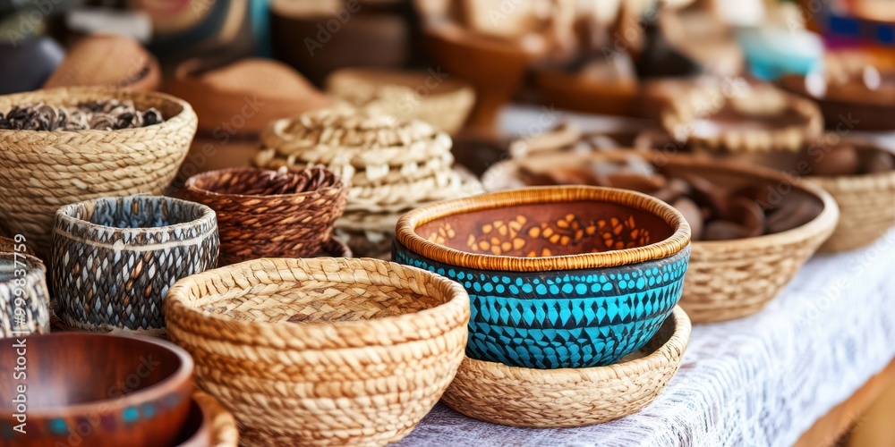 A collection of handcrafted bowls, showcasing intricate designs and natural materials, perfect for home decor and culinary use. A collection of handcrafted bowls, showcasing intricate designs and natural materials, perfect for home decor and culinary use.