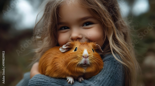 Cute Little Girl Holding a ...
