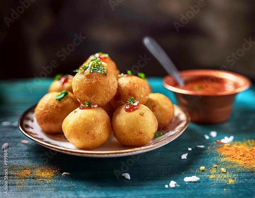 pani puri indian favourite street food photo