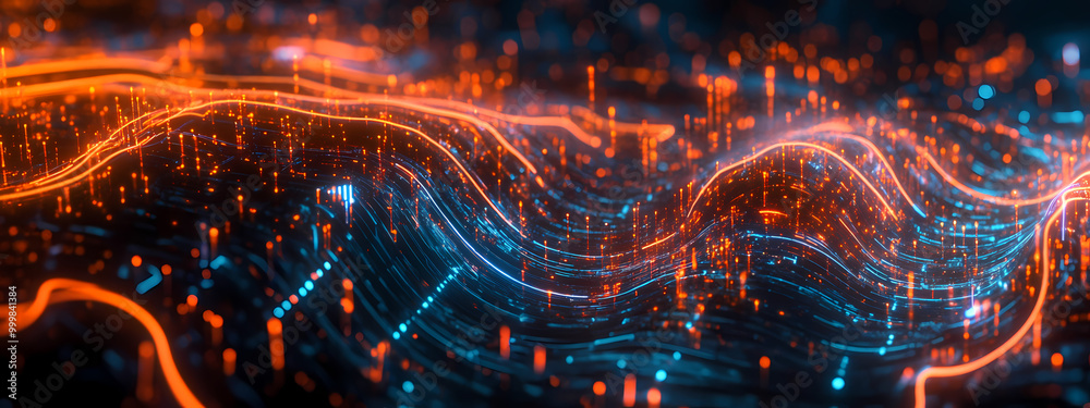 custom made wallpaper toronto digitalNeon Circuitry of a Living Machine