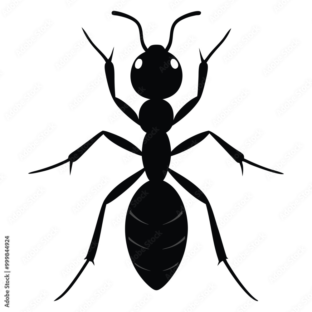 Ant silhouette vector illustration
Ant silhouette vector illustration