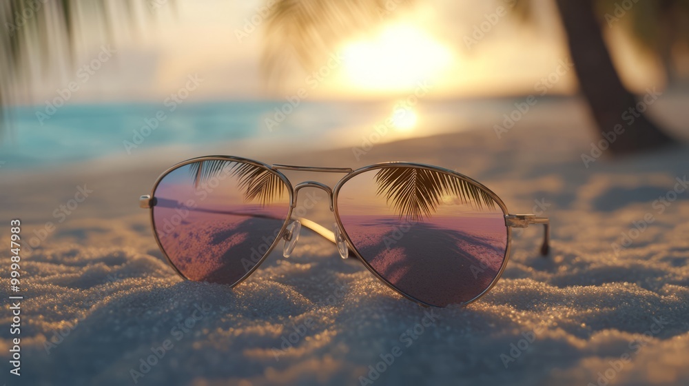 custom made wallpaper toronto digitalSunset Reflections in Sunglasses