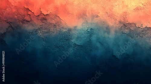 Wallpaper Mural Blue and Orange Textured Wall Background Torontodigital.ca
