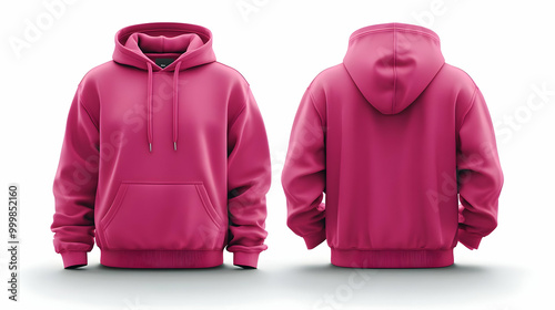 Pink Hoodie Mockup - Front ...