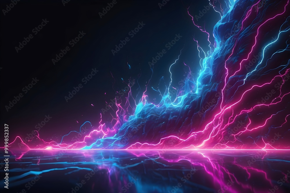 Glowing neon texture with vivid pink and blue hues, creating an electric, energetic atmosphere Glowing neon texture with vivid pink and blue hues, creating an electric, energetic atmosphere