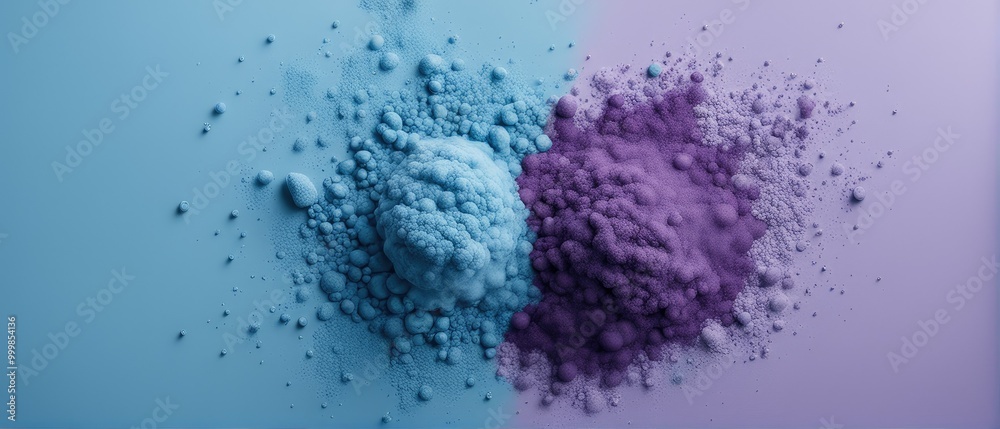 Fototapeta premium Abstract Blue and Purple Powder