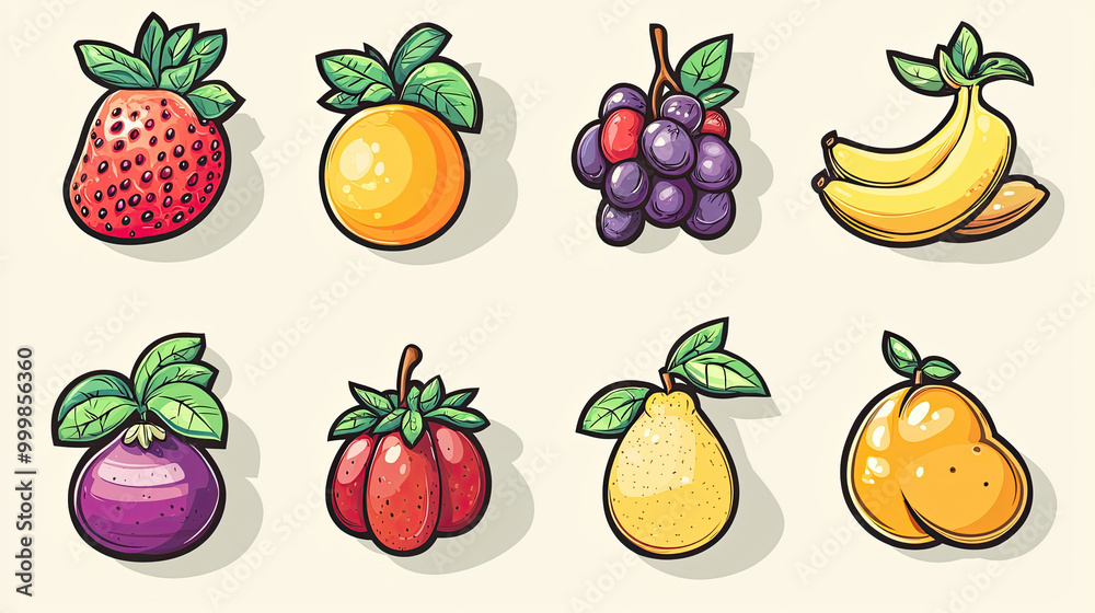 Vector fruits background Vector fruits background