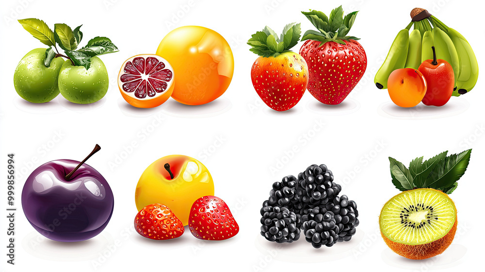Vector fruits background Vector fruits background