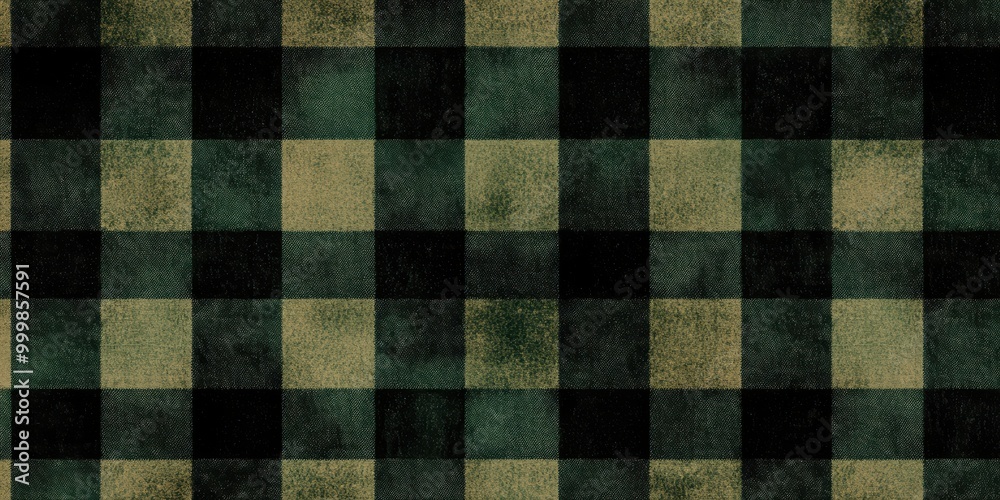 Dark Green Buffalo Plaid Pattern Background Dark Green Buffalo Plaid Pattern Background