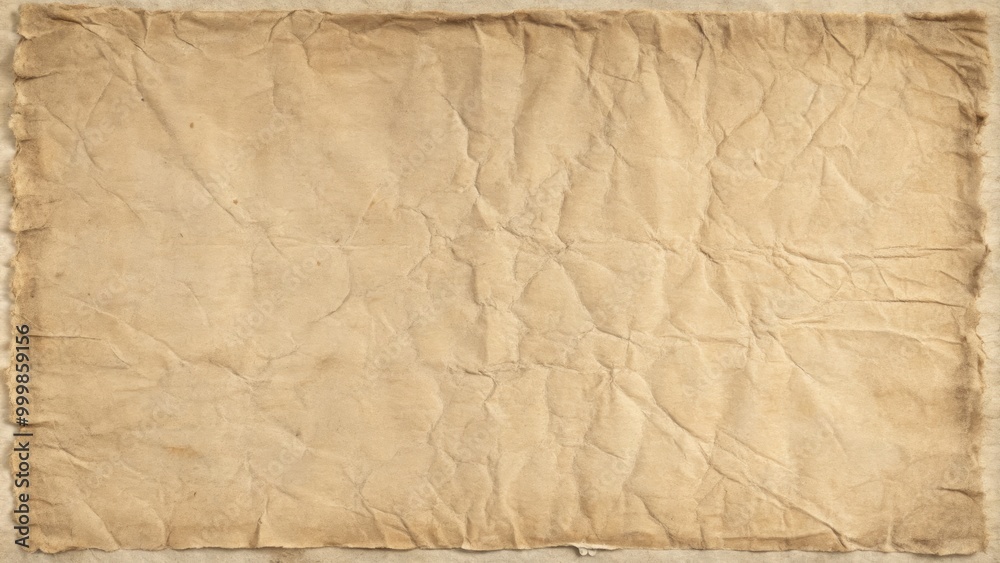 Obraz premium A textured sheet of plain brown paper with visible creases.
