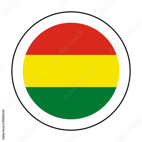 Free Download A round icon in the colors of the Bolivian flag. 