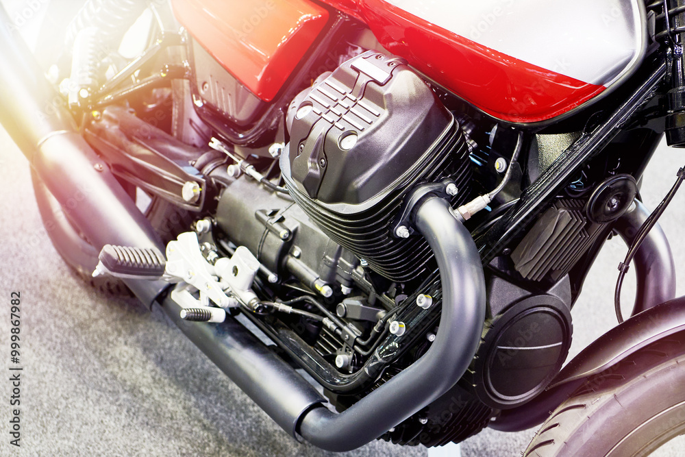 Fototapeta premium Engine of modern motorcycle