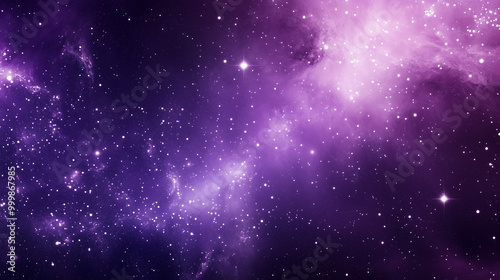 Purple galaxy background, starry night sky, space exploration theme