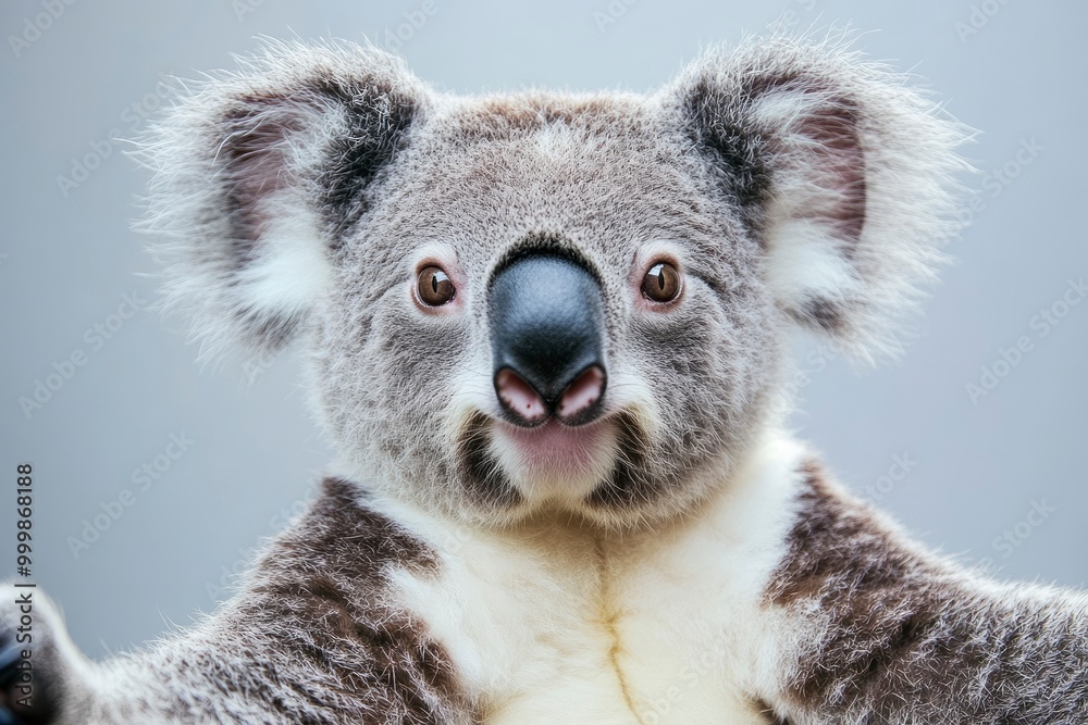 Fototapeta premium Photogenic Koala looking at the camera ,generative ai