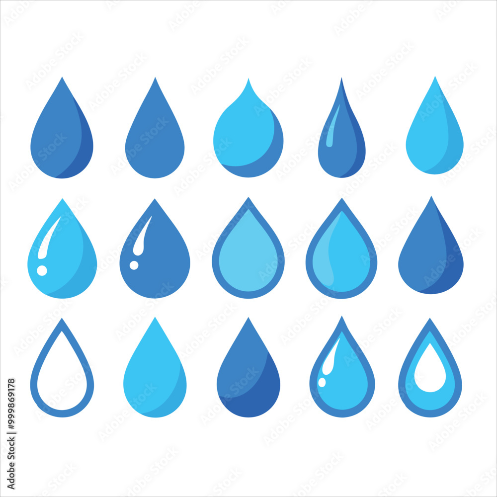 Black Silhouette Water Drop Vector Illustration. Black Silhouette Water Drop Vector Illustration.