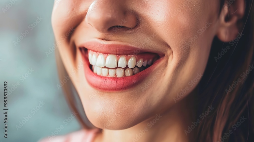 Girl smiling with perfect smile and white teeth Girl smiling with perfect smile and white teeth