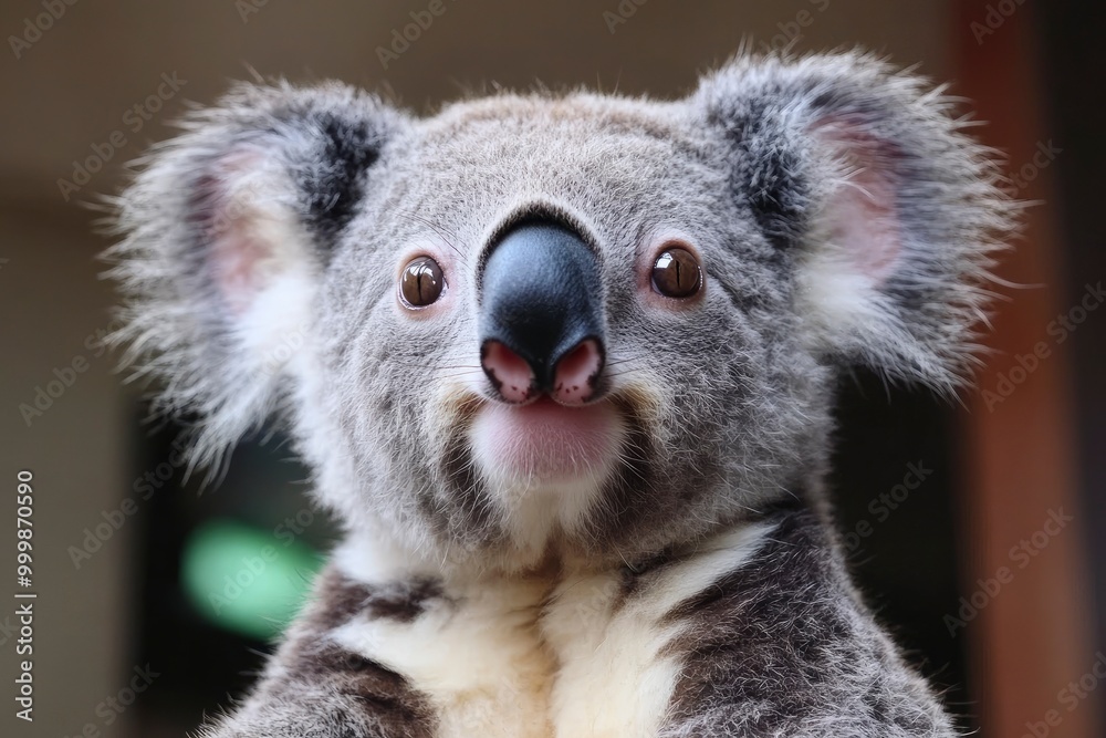 Fototapeta premium Photogenic Koala looking at the camera ,generative ai