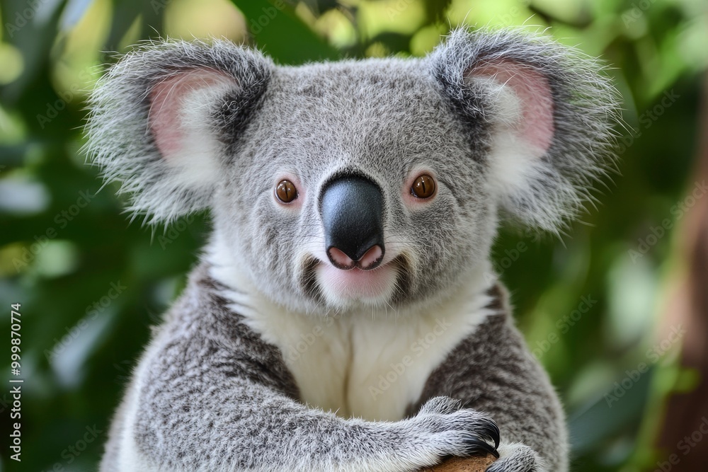 Fototapeta premium Photogenic Koala looking at the camera ,generative ai
