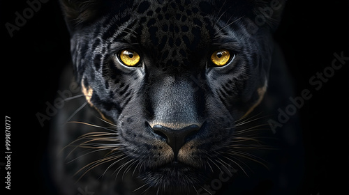 Black Panther Close Up with...
