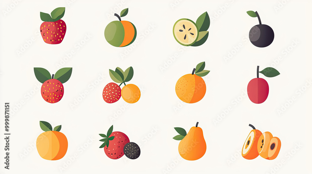 Vector fruits background Vector fruits background