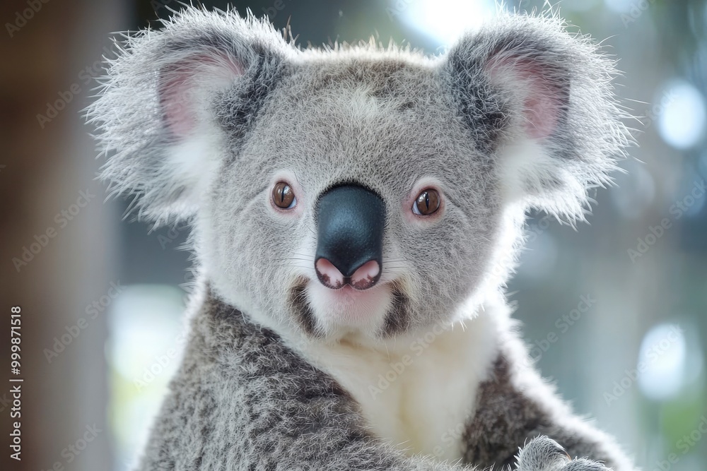 Naklejka premium Photogenic Koala looking at the camera ,generative ai