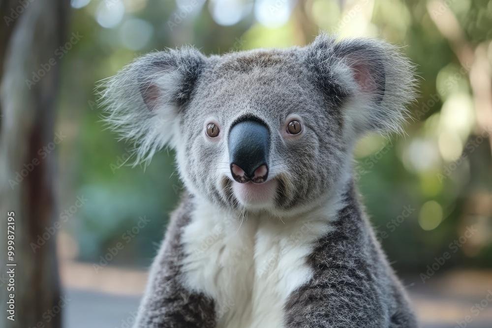 Naklejka premium Photogenic Koala looking at the camera ,generative ai
