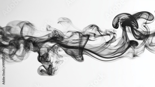 black smoke on white background 