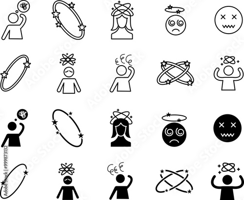 dizzy icon set