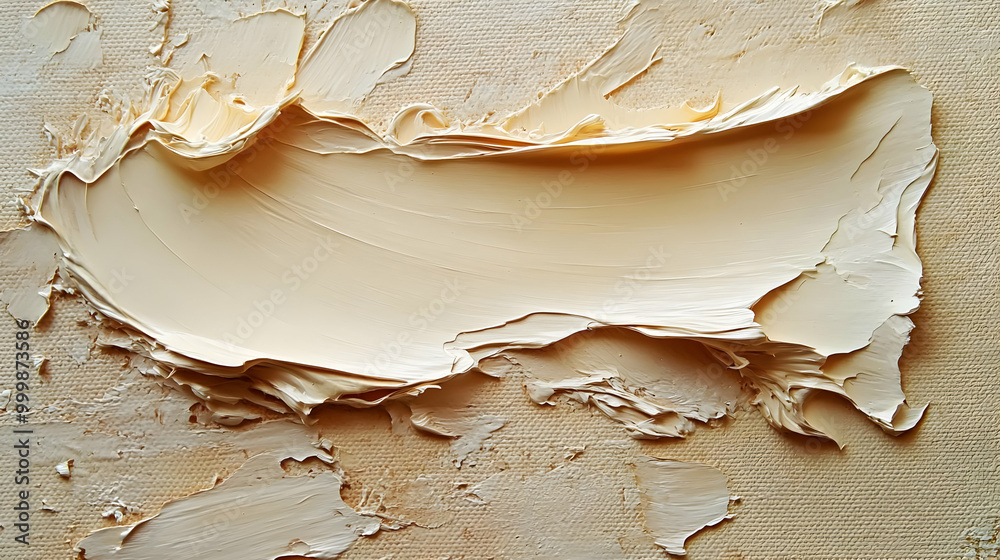 Abstract Art with Beige Palette Knife Strokes Abstract Art with Beige Palette Knife Strokes