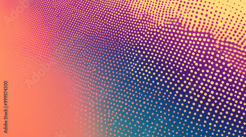 Wallpaper Mural Vibrant Halftone Dot Pattern in Bold Pink Purple and Blue Tones Torontodigital.ca